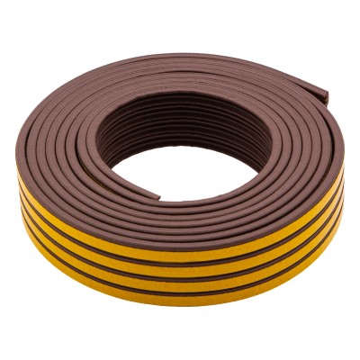 Уплотнитель резиновый, 12 м, профиль "E", коричневый Сибртех Уплотнитель резиновый, 12 м, профиль "E", коричневый Сибртех
