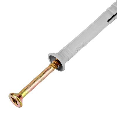 Дюбель-гвоздь полипропиленовый с потайным бортиком 6 х 60 мм, 200 шт Сибртех