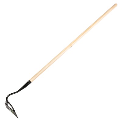 Мотыга стальная усиленная, 190 х 60 х 1430 мм, деревянный черенок, Сибртех