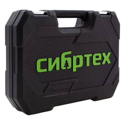 Набор инструментов 82 предмета, CrV, 1/2", 1/4" Сибртех Набор инструментов 82 предмета, CrV, 1/2", 1/4" Сибртех
