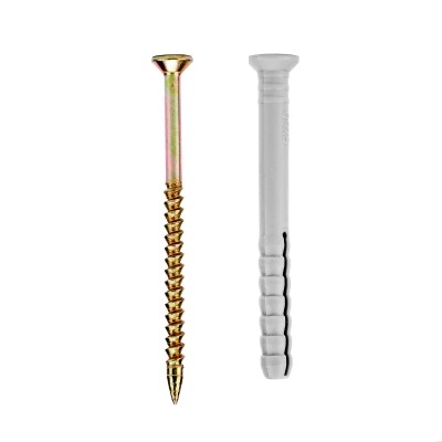 Дюбель-гвоздь полипропиленовый с потайным бортиком 6 х 60 мм, 200 шт Сибртех