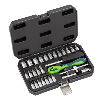 Набор инструментов 29 предметов, CrV, 1/4" Сибртех Набор инструментов 29 предметов, CrV, 1/4" Сибртех