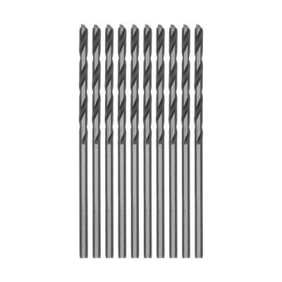 Сверло по металлу, 2 мм, быстрорежущая сталь, 10 шт, цилиндрический хвостовик Сибртех