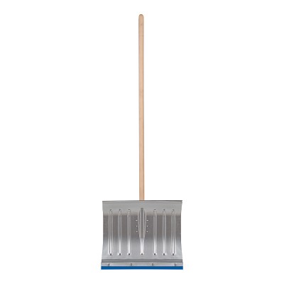 Лопата для уборки снега алюминиевая, 430 х 370 х 1350 мм, деревянный черенок, Сибртех