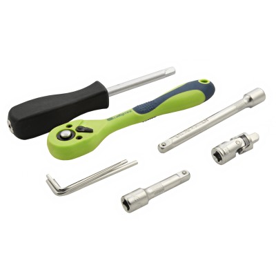 Набор инструментов 56 предметов, CrV, 1/4" Сибртех Набор инструментов 56 предметов, CrV, 1/4" Сибртех