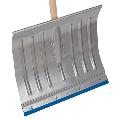 Лопата для уборки снега алюминиевая, 430 х 370 х 1350 мм, деревянный черенок, Сибртех