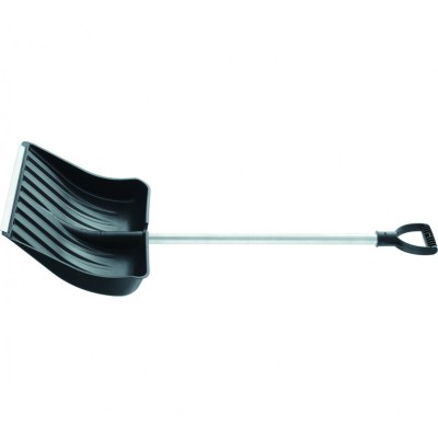 Лопата для уборки снега пластиковая, 510 х 415 х 1410 мм, алюминиевый черенок, Сибртех