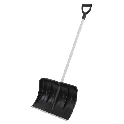Лопата для уборки снега пластиковая, 530 х 375 х 1400 мм, алюминиевый черенок, Сибртех