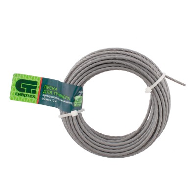 Леска для триммера квадратная витая, армированная алюминием, 3.0 мм х 10 м, Сибртех Леска для триммера квадратная витая, армированная алюминием, 3.0 мм х 10 м, Сибртех
