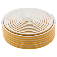 Уплотнитель резиновый, 24 м, профиль "D", белый Сибртех Уплотнитель резиновый, 24 м, профиль "D", белый Сибртех