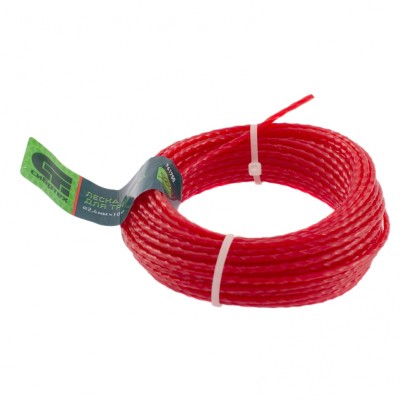 Леска для триммера квадратная витая, 2.4 мм х 10 м, Сибртех Леска для триммера квадратная витая, 2.4 мм х 10 м, Сибртех