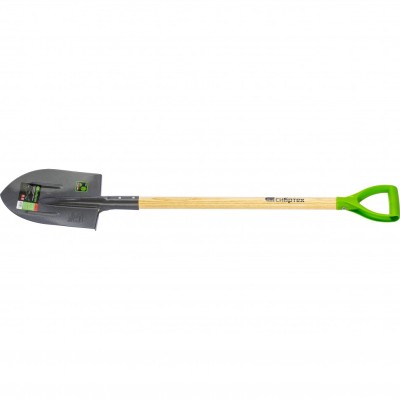 Лопата штыковая, 210х290х1150 мм, деревянный лакированный черенок, Сибртех