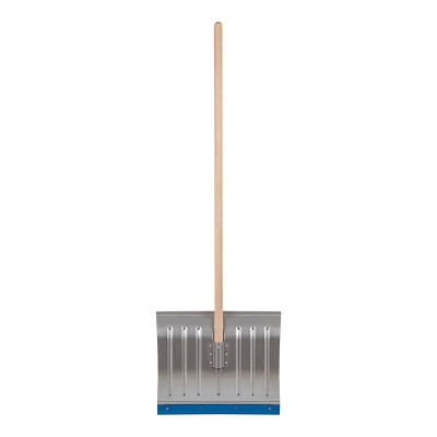 Лопата для уборки снега стальная оцинкованная, 430 х 370 х 1350 мм, деревянный черенок, Сибртех