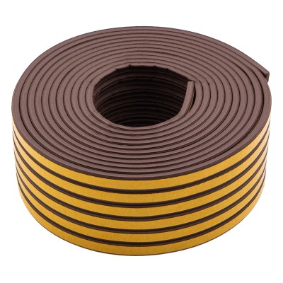 Уплотнитель резиновый, 24 м, профиль "E", коричневый Сибртех Уплотнитель резиновый, 24 м, профиль "E", коричневый Сибртех