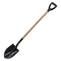Лопата для сыпучих грузов, 215х290х1340 мм, деревянный лакированный черенок, Сибртех