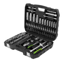 Набор инструмента, 1/2", 1/4", пластиковый кейс,94 предмета Сибртех Набор инструмента, 1/2", 1/4", пластиковый кейс,94 предмета Сибртех