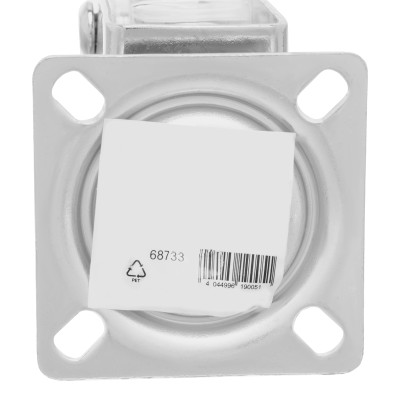 Колесо ПУ прозрачное поворотное d-75 мм, крепление платформенное Сибртех