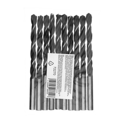 Сверло по металлу, 7 мм, быстрорежущая сталь, 10 шт, цилиндрический хвостовик Сибртех