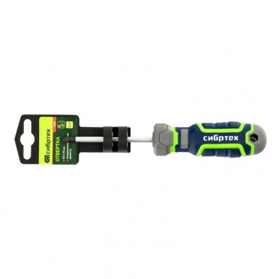 Отвертка PZ1 x 75 мм, CrV, четырехкомпонентная рукоятка Сибртех