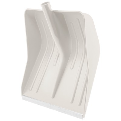 Лопата для уборки снега пластиковая, белая, 420 х 425 мм, без черенка, Сибртех