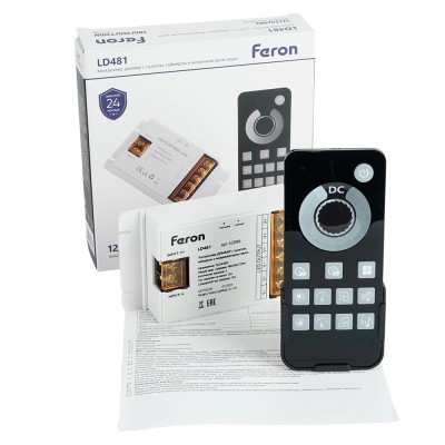 Контроллер диммер для светодиодной ленты с П/У белый, 12-24V, LD62 Артикул 52096