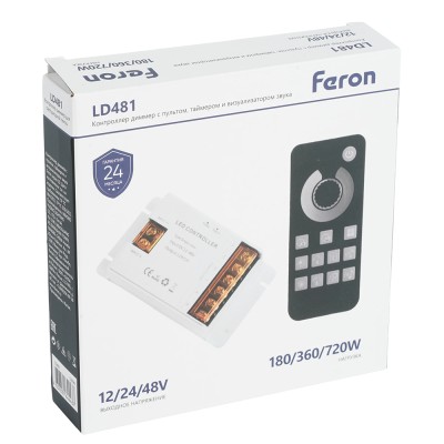 Контроллер диммер для светодиодной ленты с П/У белый, 12-24V, LD62 Артикул 52096