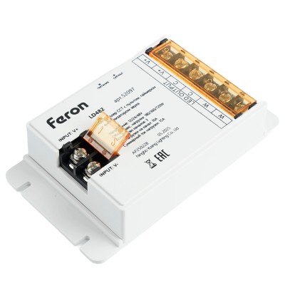 Контроллер диммер для светодиодной ленты с П/У белый, 12-24V, LD62 Артикул 52097