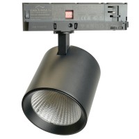 Светодиодный светильник Feron TR Reflex трековый на шинопровод 40W, 3500 Lm, 4000К, 36 градусов, черный, 3х фазный с функцией выбора мощности Артикул 52059