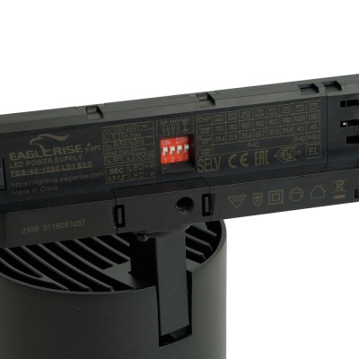 Светодиодный светильник Feron TR Reflex трековый на шинопровод 40W, 3500 Lm, 4000К, 36 градусов, черный, 3х фазный с функцией выбора мощности Артикул 52059