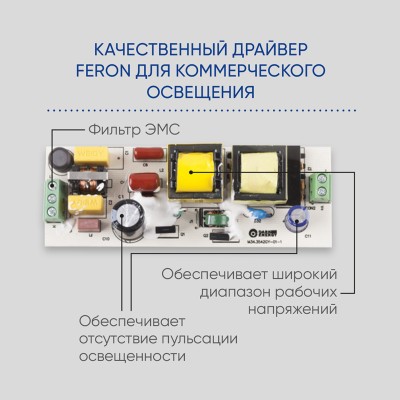 Светодиодный светильник Feron AL104 трековый однофазный на шинопровод 30W 4000K, 35 градусов, черный Артикул 41179