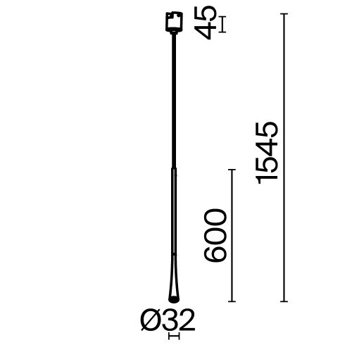 Трековый подвесной светильник Technical TR168-1-7W3K-M-B