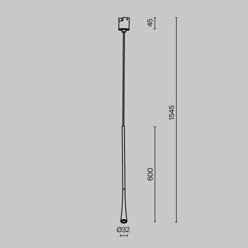 Трековый подвесной светильник Technical TR168-1-7W3K-M-BS