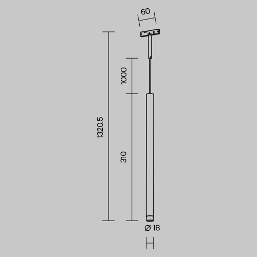 Трековый подвесной светильник Technical TR191-1-3W2.7K-M-BW