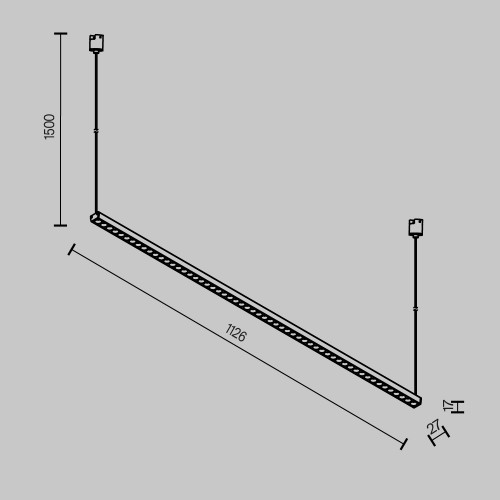 Трековый подвесной светильник Technical TR169-1-52W3K-M-B