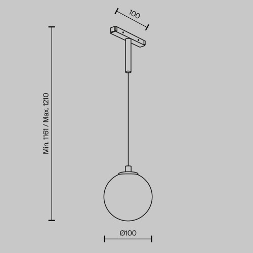 Трековый подвесной светильник Technical TR178-1-5WTW-B