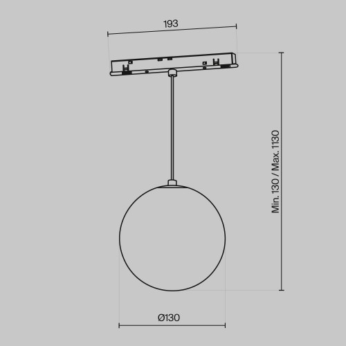 Трековый подвесной светильник Technical TR039-2-5W4K