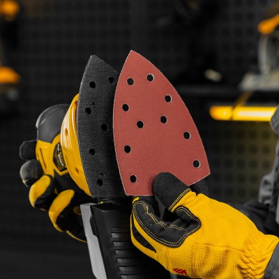 Треугольник абразивный на ворc. подложке под "липучку", перф., P 240, 150х150х100 мм, 5 шт. Denzel