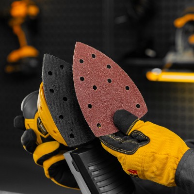 Треугольник абразивный на ворc. подложке под "липучку", перф., P 40, 150х150х100 мм, 5 шт. Denzel Треугольник абразивный на ворc. подложке под "липучку", перф., P 40, 150х150х100 мм, 5 шт. Denzel