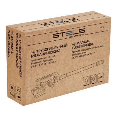 Трубогиб механический, башмаки 3/8"-1", в пластиковом кейсе STELS