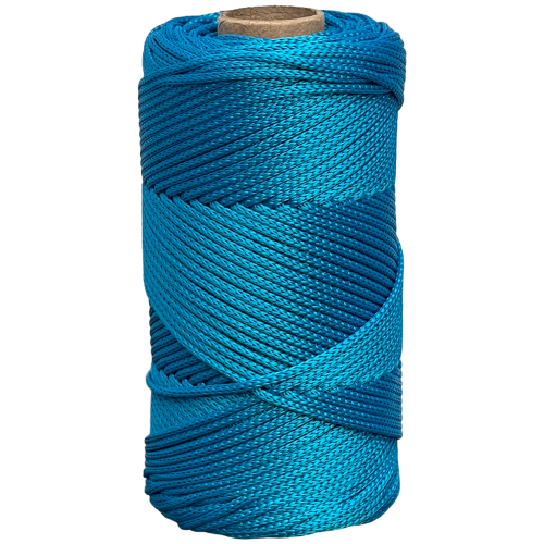 Артикул 12832, Шнур вязаный полиэфирный без сердечника д.2мм серебристо-голубой, бобина (100м), МШК 4810207009487