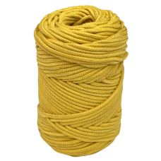 Артикул 12175, Шнур полипропиленовый плетеный 2,7 мм, желтый, бобина ( 50 м), МШК 4810207002877.