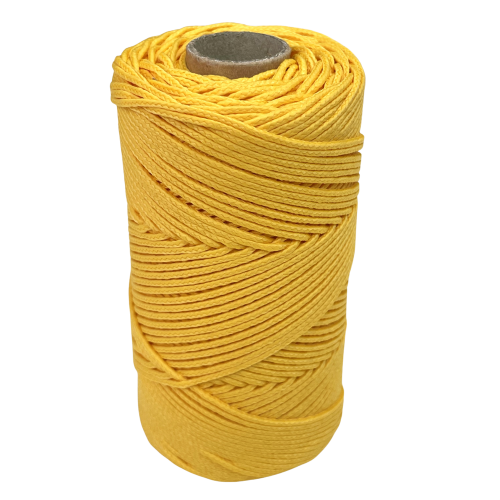 Артикул 12393, Шнур полипропиленовый плетеный д.1,5 мм, желтый, бобина (100 м), МШК 4810207003102
