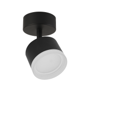 Светильник поворотный с матовым кольцом серии Modern под лампу с цоколем GX53, 83*60 мм, IP20, алюминий, черный МШК 4810207010476