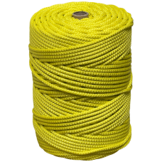 Артикул 12793, Шнур гамаковый полиэфирный вязаный д.5мм с сердечником желтый, бобина (200м), МШК 4810207010797