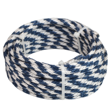 Артикул 12935, Шнур спирального плетения декоративный, синий+белый, д.6мм (10м), МШК 4810207003706.
