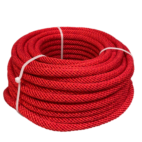 Артикул 12982, Шнур спирального плетения декоративный, красный, д.10мм (20м), МШК 4810207003942.