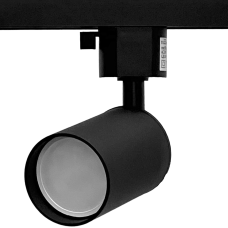 Светильник трековый однофазный под лампу GU10, 55*155 мм, алюминий, IP20,круг, черный, серии Track, МШК 4810207008497