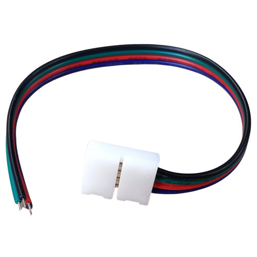 Коннектор односторонний (1 клипса с проводами) для RGB светодиодной ленты, 12V/24V, 3A, МШК 4810207007162.