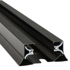 Шинопровод однофазный алюминиевый, 2 метра, трапециевидный,черный, серии Track, МШК 4810207008688