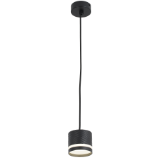 Подвесной светильник граненый серии Modern с матовым кольцом под лампу с цоколем GX53 , D82*70 мм, 1 метр (регулир.), IP20, алюминий, черный , МШК 4810207009715
